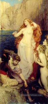 Les perles d’Aphrodite Herbert James Draper Peinture à l'huile
